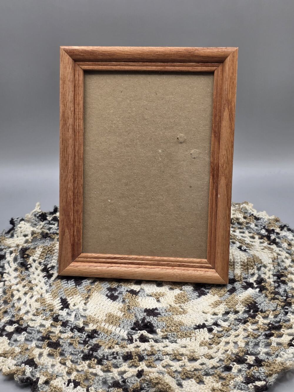 Vintage Solid Wood Oak Picture Frame 5x7 Tabletop Wall Hanging Farmhouse